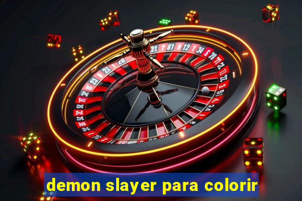 demon slayer para colorir